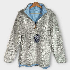 USA Palm Reversible Sherpa Pullover Men's XS Gray Drift 1/4 Zip NEW